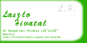 laszlo hivatal business card
